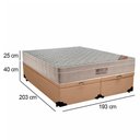 Ver imagem 4 de Cama Box Baú King Sintético Bipartido + Colchão Ortobom Airtech Molas Ensacadas 65x193x203 Cor: