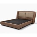 Ver imagem 4 de Cama Japonesa com Cabeceira Blind Seo Casal Courino Marrom | Linho Marrom Claro - Sallar Home