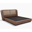 Ver imagem 2 de Cama Japonesa com Cabeceira Blind Seo Casal Courino Marrom | Linho Marrom Claro - Sallar Home