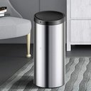 Ver imagem 1 de Lixeira Automática Redonda em Aço Inox 50 Litros com Sensor