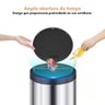 Lixeira Automática Redonda em Aço Inox 50 Litros com Sensor - 5