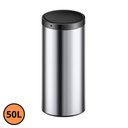 Ver imagem 3 de Lixeira Automática Redonda em Aço Inox 50 Litros com Sensor