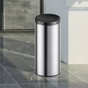 Ver imagem 2 de Lixeira Automática Redonda em Aço Inox 50 Litros com Sensor