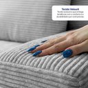 Ver imagem 4 de Sofá Evo 3,40m Molas Ensacadas com Apoio Chaise Lounge Esquerda Velourê Cinza Claro Cama Inbox