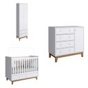 Ver imagem 2 de Quarto de Bebê Completo com Berço, Cômoda e Guarda-Roupa Bob Espresso Móveis