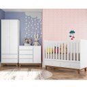 Ver imagem 1 de Quarto de Bebê Completo com Berço, Cômoda e Guarda-Roupa Bob Espresso Móveis