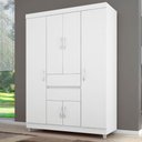 Ver imagem 2 de Guarda Roupa Casal 6 Portas Ecom Branco/rosa - Demóbile
