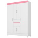 Ver imagem 5 de Guarda Roupa Casal 6 Portas Ecom Branco/rosa - Demóbile