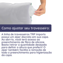 Travesseiro Abstrato Fibra de Plumas Importada Linha Hotelaria com Fronha 100% Algodão - 5