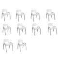 Ver imagem 1 de Kit 10 Cadeiras Infantil Iso, Escola, Base Cinza- Branco