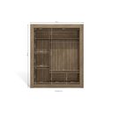 Ver imagem 3 de Guarda Roupa Solteiro 3 Portas de Correr C/ Espelho H563 Nogal - Kappesberg