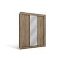 Ver imagem 1 de Guarda Roupa Solteiro 3 Portas de Correr C/ Espelho H563 Nogal - Kappesberg