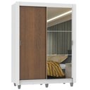 Ver imagem 2 de Guarda Roupa 2 Portas 1 Espelho Rustic Branco denver Madesa