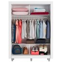 Ver imagem 7 de Guarda Roupa 2 Portas 1 Espelho Rustic Branco denver Madesa