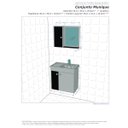 Ver imagem 4 de Conjunto Banheiro Munique Ii com Gabinete, Espelheira e Cuba - Branco/ Ripado
