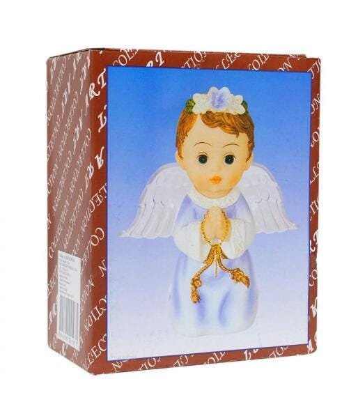 Anjinho Azul Oração 15Cm - Enfeite Resina - 5