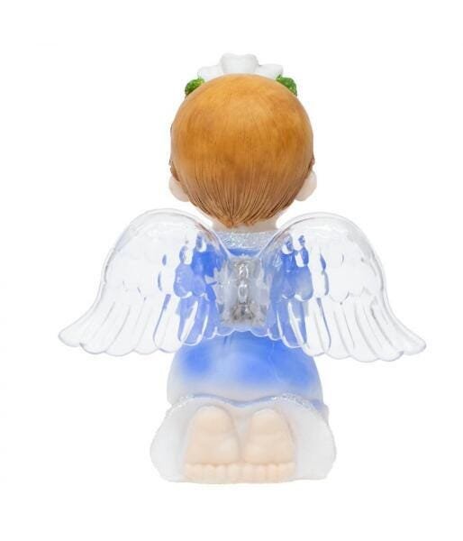 Anjinho Azul Oração 15Cm - Enfeite Resina - 3