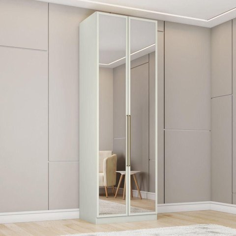 Guarda Roupa Modulado Bellagio 2 Portas 3 Gavetas MDP Areia HP Casa 812