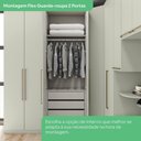 Ver imagem 4 de Guarda Roupa Modulado Bellagio 2 Portas 3 Gavetas MDP Areia HP Casa 812