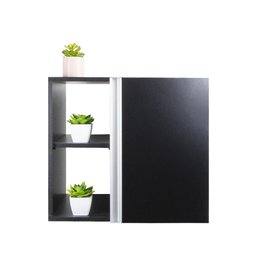 Conjunto Gabinete para Banheiro Preto 55cm sem Cuba Harpia - 1