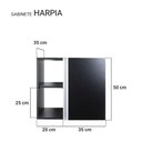 Ver imagem 3 de Conjunto Gabinete para Banheiro Preto 55cm sem Cuba Harpia