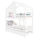 Ver imagem 4 de Treliche Casinha com Janela e Grade de Proteção Madeira Maciça Branco Housin