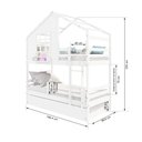 Ver imagem 3 de Treliche Casinha com Janela e Grade de Proteção Madeira Maciça Branco Housin