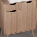 Ver imagem 5 de Gabinete para Banheiro 2 Portas 1 Gaveta Bn3637 Amendoa Tecno Mobili