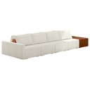 Ver imagem 1 de Sofá Ilha Modular Living com Puff 432cm Georgia K04 Bouclê Bege/caramelo - Mpozenato