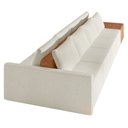 Ver imagem 7 de Sofá Ilha Modular Living com Puff 432cm Georgia K04 Bouclê Bege/caramelo - Mpozenato