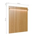 Ver imagem 5 de Estante TV 75 pol Prateleiras e Cristaleira Vidro Reflecta 100% MDF LED Lincoln Float 254cm Carvalho