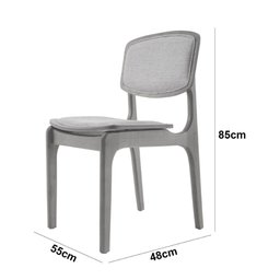 Conjunto com 2 Cadeiras Malta em Madeira Maciça para Sala de Jantar Moderna Mobília - 2