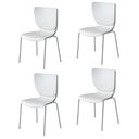 Ver imagem 1 de Kit 4 Cadeiras Empilháveis Base Aço Tubular Mono Branco
