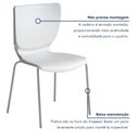 Ver imagem 7 de Kit 4 Cadeiras Empilháveis Base Aço Tubular Mono Branco