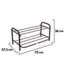 Ver imagem 6 de Sapateira 2 Andares Pintura Elestrostática Aço Corten 6 Pares - 72x36 Cm