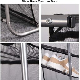 Sapateira de Porta e Parede em Inox Luxo 6 Prateleiras para 36 Calcados Organizador Vertical 18 Pare - 5