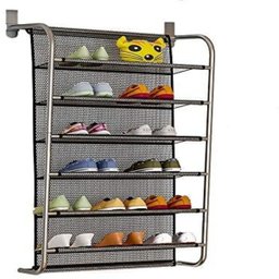 Sapateira de Porta e Parede em Inox Luxo 6 Prateleiras para 36 Calcados Organizador Vertical 18 Pare - 2