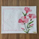 Ver imagem 1 de Lugar Americano Flor de Hibisco Rosa Retangular