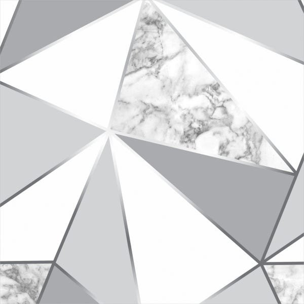 Papel De Parede Zara Branco Cinza Mármore Auto Colante - 0,52 x 3,50 metros - 2