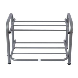 Sapateira 2 Andares Pintura Elestrostática Cinza Sky 4 Pares - 51x36 Cm