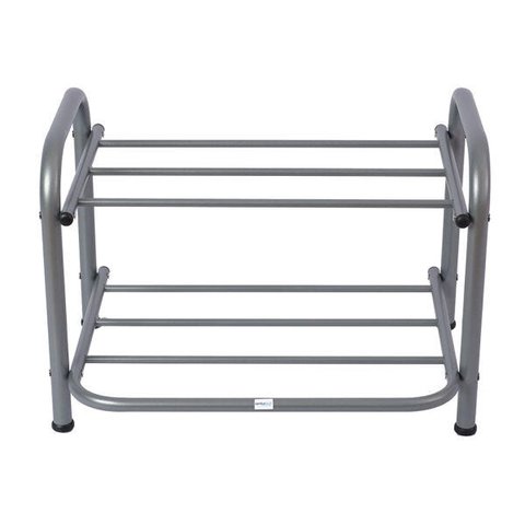 Sapateira 2 Andares Pintura Elestrostática Cinza Sky 4 Pares - 51x36 Cm