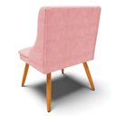Ver imagem 7 de Kit 8 Cadeiras Estofadas para Sala de Jantar Pés Palito Lia Suede Rosa Bebê - Ibiza