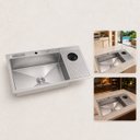 Ver imagem 1 de Cuba Cozinha Gourmet Zurique Aço Inox 304 Lava Copos Goldenx