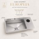 Ver imagem 7 de Cuba Cozinha Gourmet Zurique Aço Inox 304 Lava Copos Goldenx