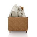 Ver imagem 2 de Sofá Living Montecarlo 2 Lugares Bipartido 212cm Pés em Madeira Veludo-pu Bege-caramelo G33 Gran