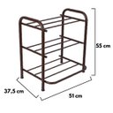 Ver imagem 6 de Sapateira 3 Andares Pintura Elestrostática Aço Corten 6 Pares - 51x55 Cm