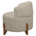 Ver imagem 7 de Poltrona Decorativa para Sala Thor Orgânica Tecido Bouclé Pés em Madeira Maciça:bege
