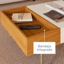 Ver imagem 5 de Mesa de Centro Retangular com Bandeja Integrada e Pés em Dourado Leme Branco