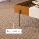 Ver imagem 6 de Mesa de Centro Retangular com Bandeja Integrada e Pés em Dourado Leme Branco