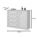 Ver imagem 5 de Jogo de Quarto Infantil Americano com Guarda Roupa e Cômoda Branco - Henn